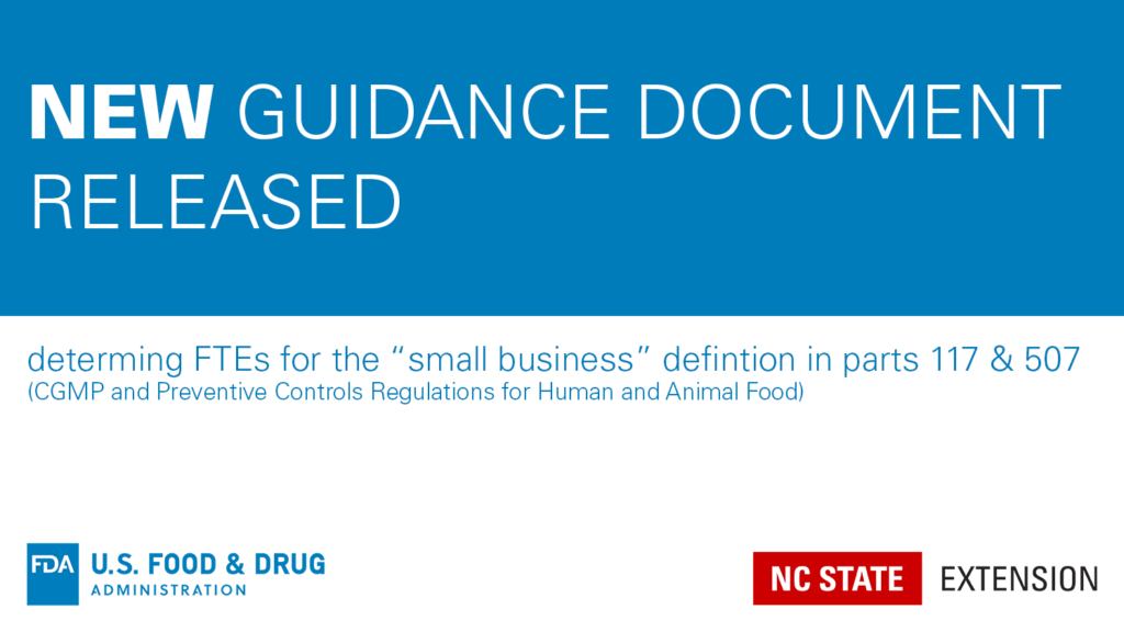 blue and white announcement of a new FDA guidance document