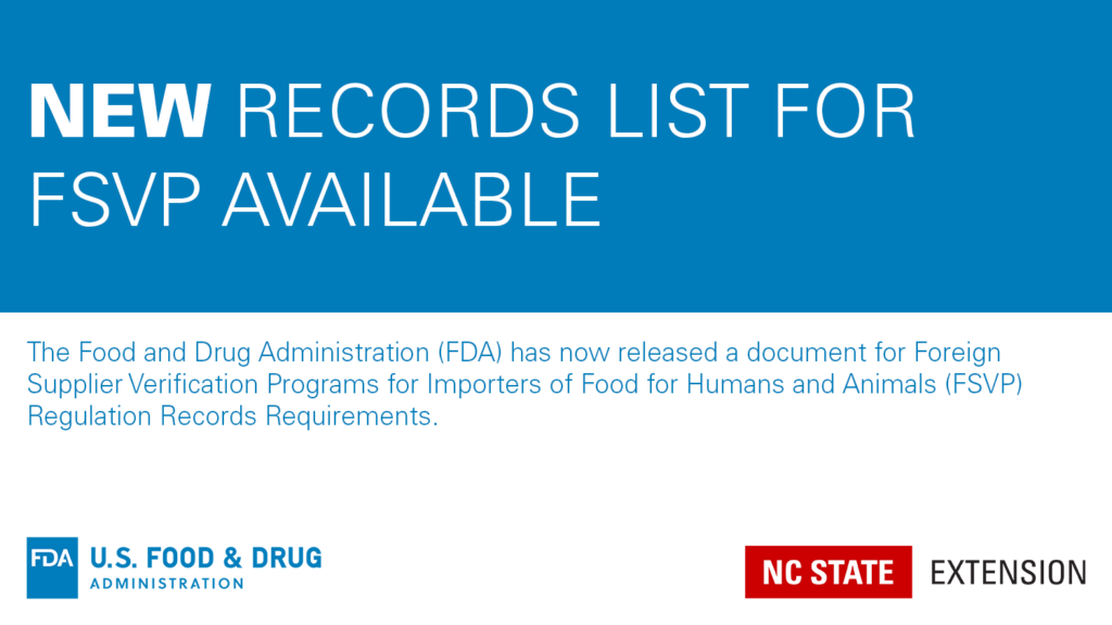 blue and white announcement of a new FDA checklist