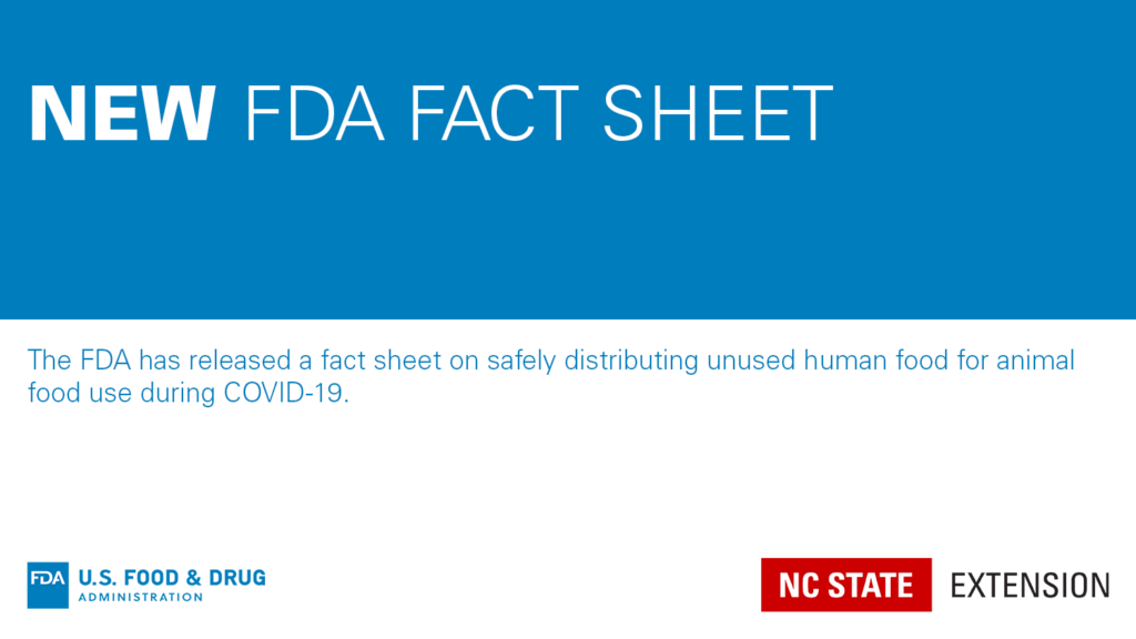 FDA redistributing human food fact sheet graphic