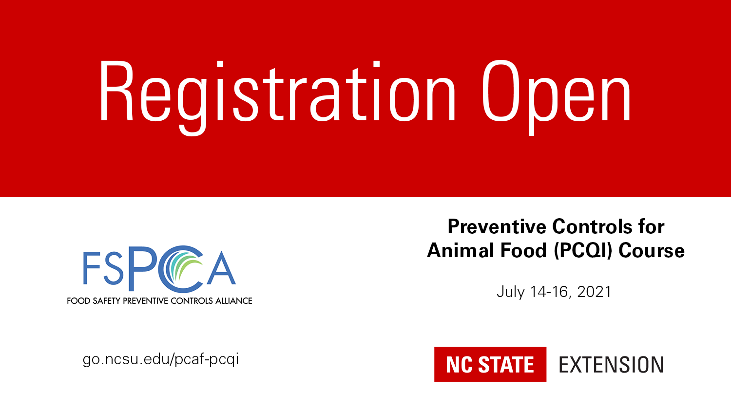 PCAF July 2021 registration open