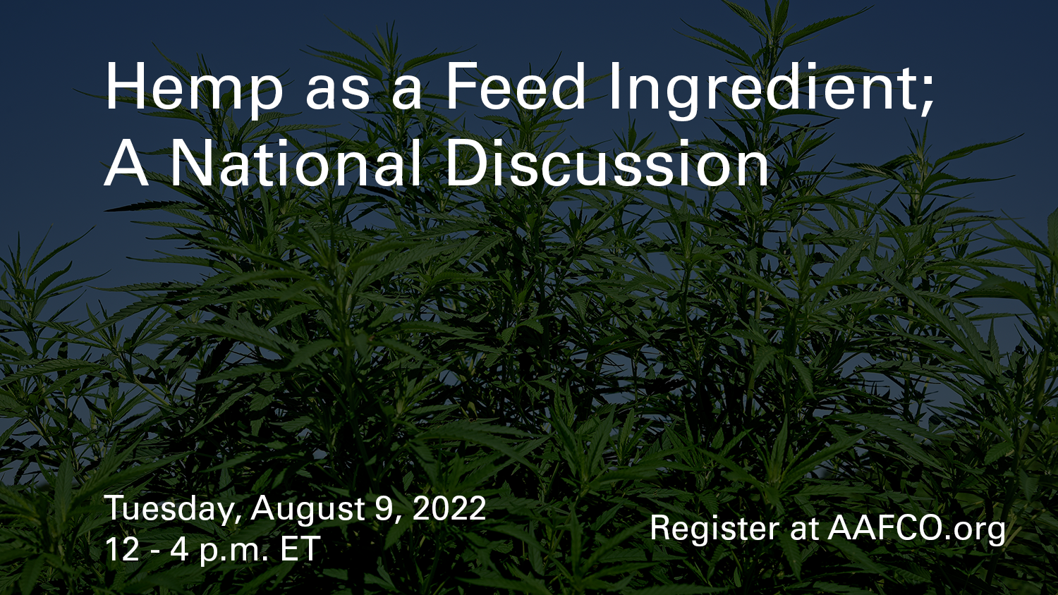 hemp as a feed ingredient webinar banner