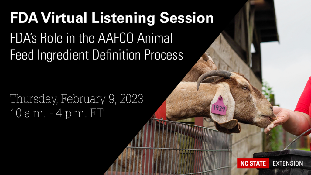 FDA Virtual Listening Session NC State Extension