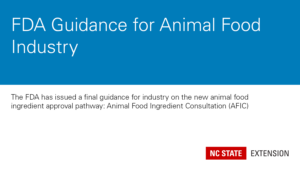 Cover photo for FDA Guidance for Industry: Animal Food Ingredient Consultation