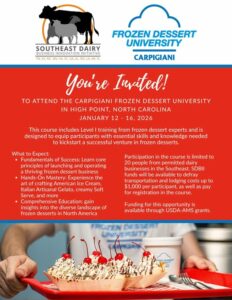 Cover photo for Frozen Dessert University Scholarship Opportunity for SE Dairy Business Personnel